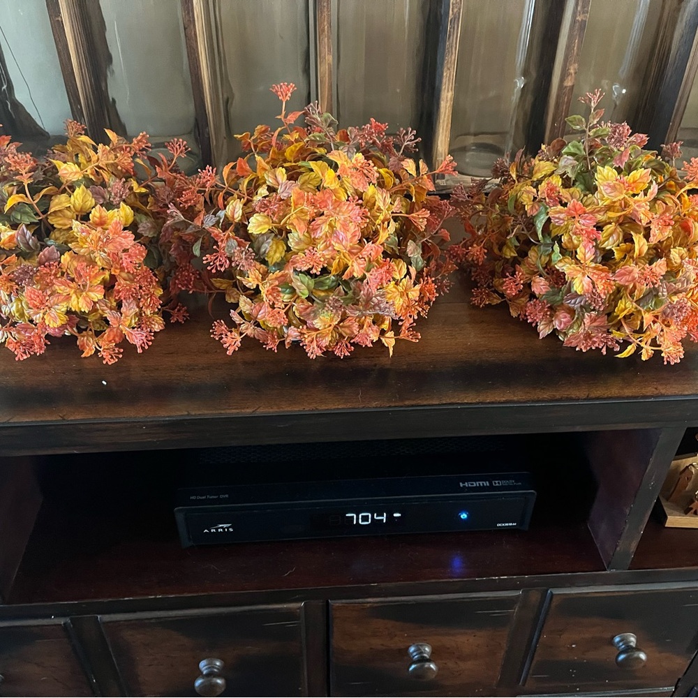 Fall floral half spheres 
Set of three